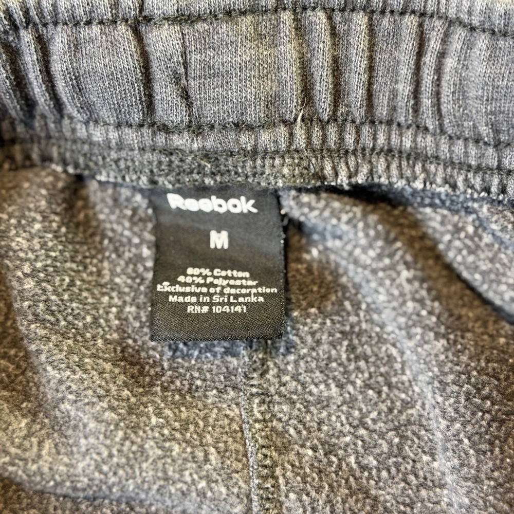 Reebok Athletic Jogger Sweatpants Gray Heathered Men's Size Medium - Picture 7 of 7